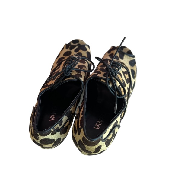 Van Eli Brown Leopard Print Fur Open Toe Booties - Picture 5 of 10